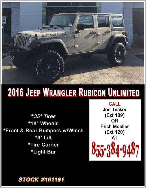2016 Jeep Wrangler rubicon unlimited.