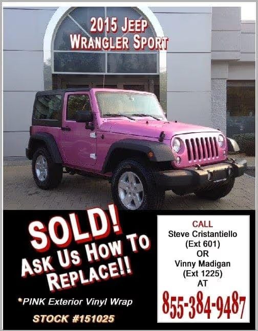 2015 wrangler sport is displayed here.